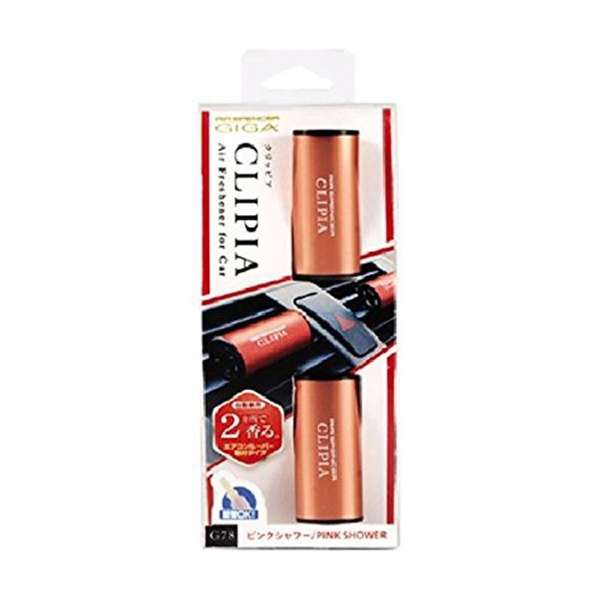 Air Spencer Giga Clipia vent air freshener clipped onto a vehicle vent for fresh scent and odor control.