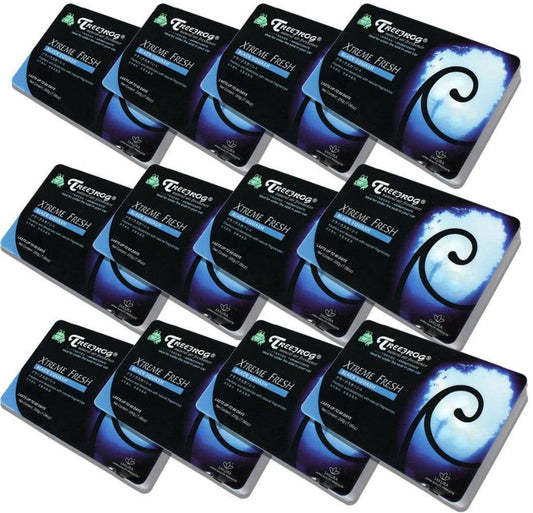 Set of 12 Treefrog Fresh Box air fresheners featuring black squash design, ideal for freshening up your space.