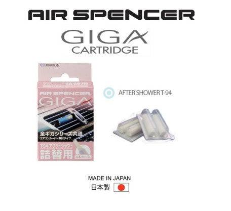 Two Air Spencer Giga Clip refills with cartridge tips for air fresheners, shown in the image.