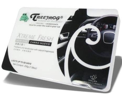 Treefrog Xtreme Fresh Box air freshener with vibrant packaging, designed for cars to provide long-lasting fresh scent.