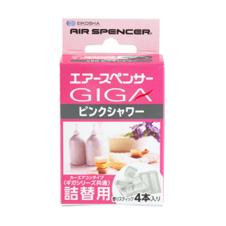 Pink Air Spencer Giga Refill for car air freshener, showing the vibrant pink scent cartridge in the image.