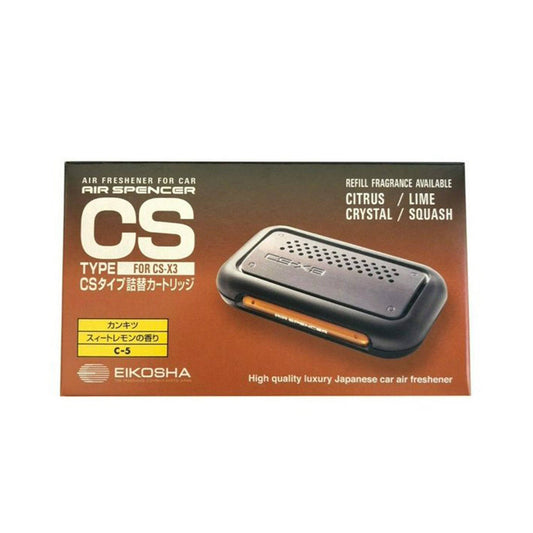 Air Spencer Eikosha CS-X3 C-5 Citrus air freshener refill showing citrus scent and packaging for car air freshening.