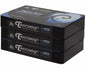 Three Treefrog Xtreme Freshbox air fresheners in black squash scent, displayed in a 3-pack, with black packaging.