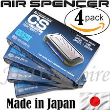 Four Air Spencer CS-X3 Squash car air freshener refills in black packaging, designed for the CS-X3 air freshener system.