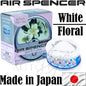 Air Spencer Cartridge Air Freshener with white floral scent, made in Japan, featuring a sleek design for car interior freshness.