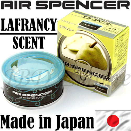 A pack of 100 Air Spencer air freshener cartridges with Air Spencer branding, made in Japan, shown in a clear image.