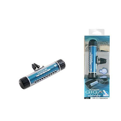 Air Spencer Giga Clip vent air freshener in squash scent, compact clip design for freshening car interiors.
