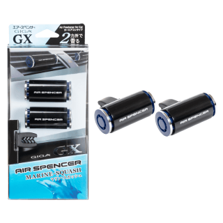 Air Spencer Giga GX2 vent air freshener in pink shower scent with marine squash design, designed for car vents.