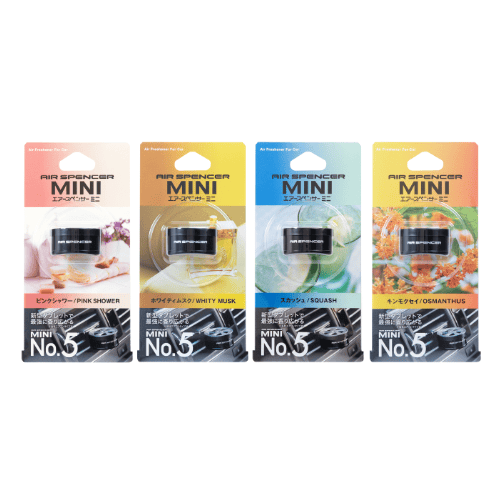 Air Spencer MINI No. 5 vent air freshener displayed in a compact, sleek design for freshening car interiors naturally.