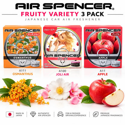Fruity Variety 3 Pack Air Spencer CS-X3  – Japanese JDM Car Air Freshener