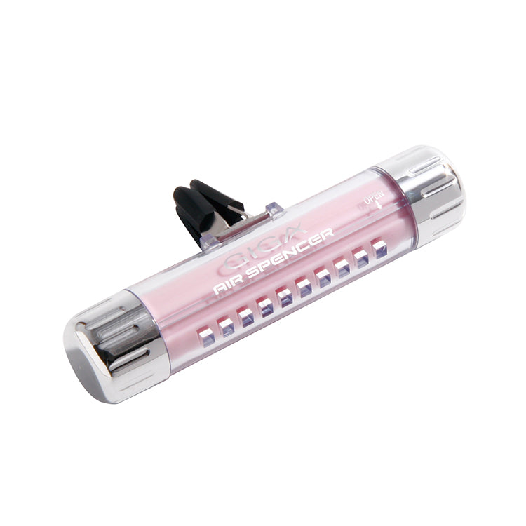 Air Spencer Giga Clip vent air freshener attached to car vent, freshening interior with a compact, stylish design.