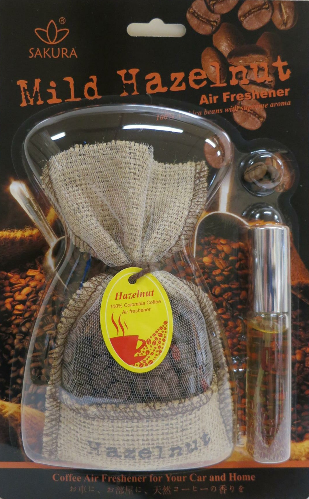 Sakura Coffee Air Freshener - 100% Columbia Hazelnut Coffee Scent