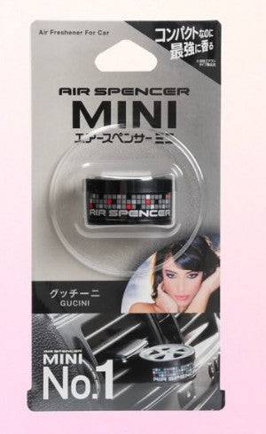 Air Spencer MINI No. 1 vent air freshener, compact design in green color, designed for car vents, freshens interior air naturally.