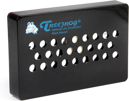 Treefrog Xtreme Freshbox air fresheners in black squash scent, showing two sleek black Freshbox units with squash fragrance design.