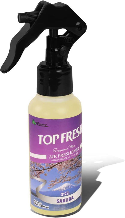 Treefrog Top Fresh fragrance mist spray bottle with 18-count set, featuring a sleek design and refreshing scent.