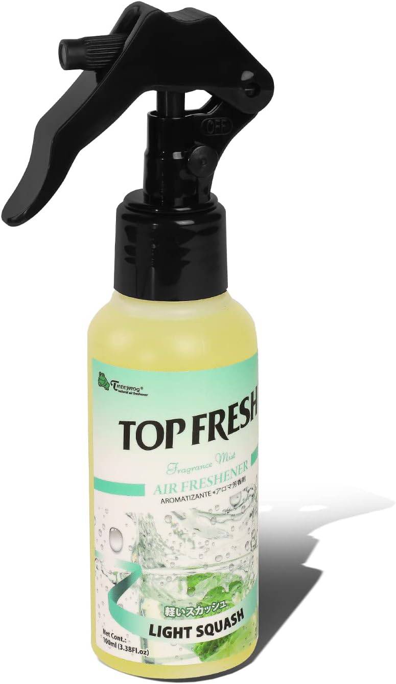 Treefrog Top Fresh fragrance mist spray in light squash scent, 18-count bottle with refreshing floral and fruity notes.