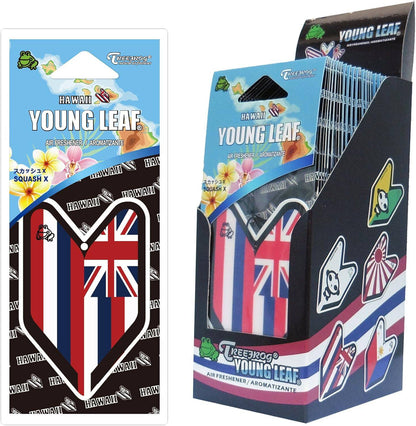 24-pack of Treefrog Wakaba Young Leaf soap with fresh leaf design, featuring vibrant green leaves on the packaging.