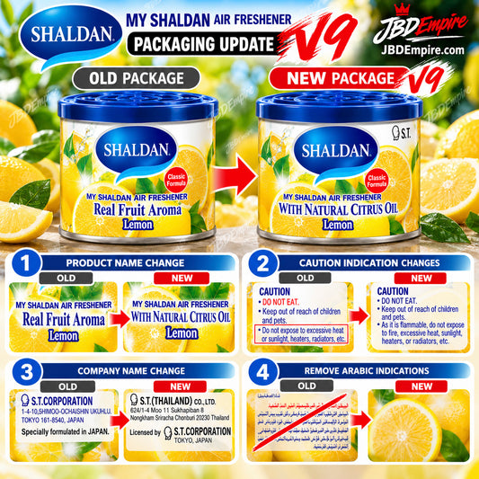 12-pack My Shaldan V9 Series air fresheners with fresh scent bottles, showcasing the colorful packaging and product design.